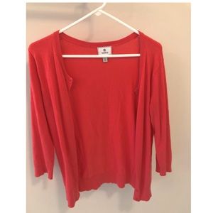 Pink cardigan sweater